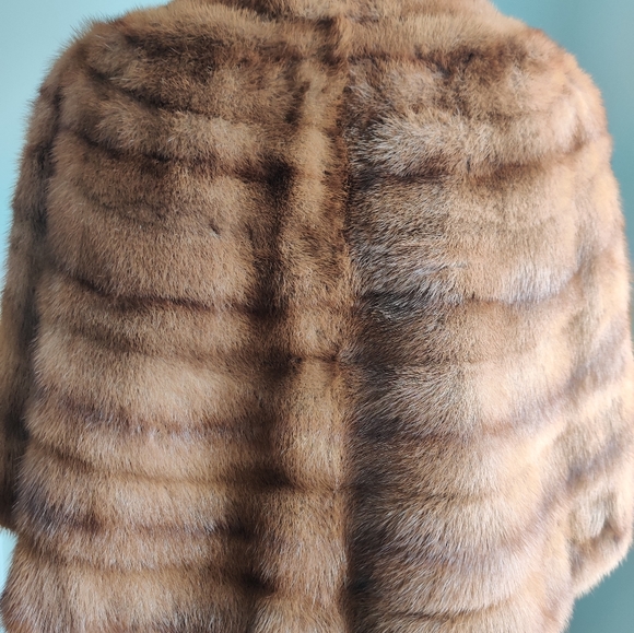 Vintage Hazelnut Mink Fur Stole Cape - Picture 10 of 16